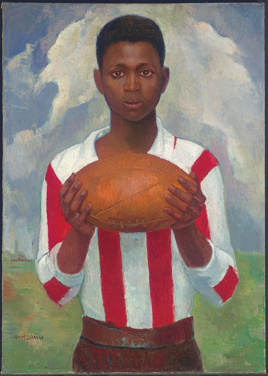 Retrato de um Rugby Player, c.1925 (óleo sobre tela) de Ángel Zárraga