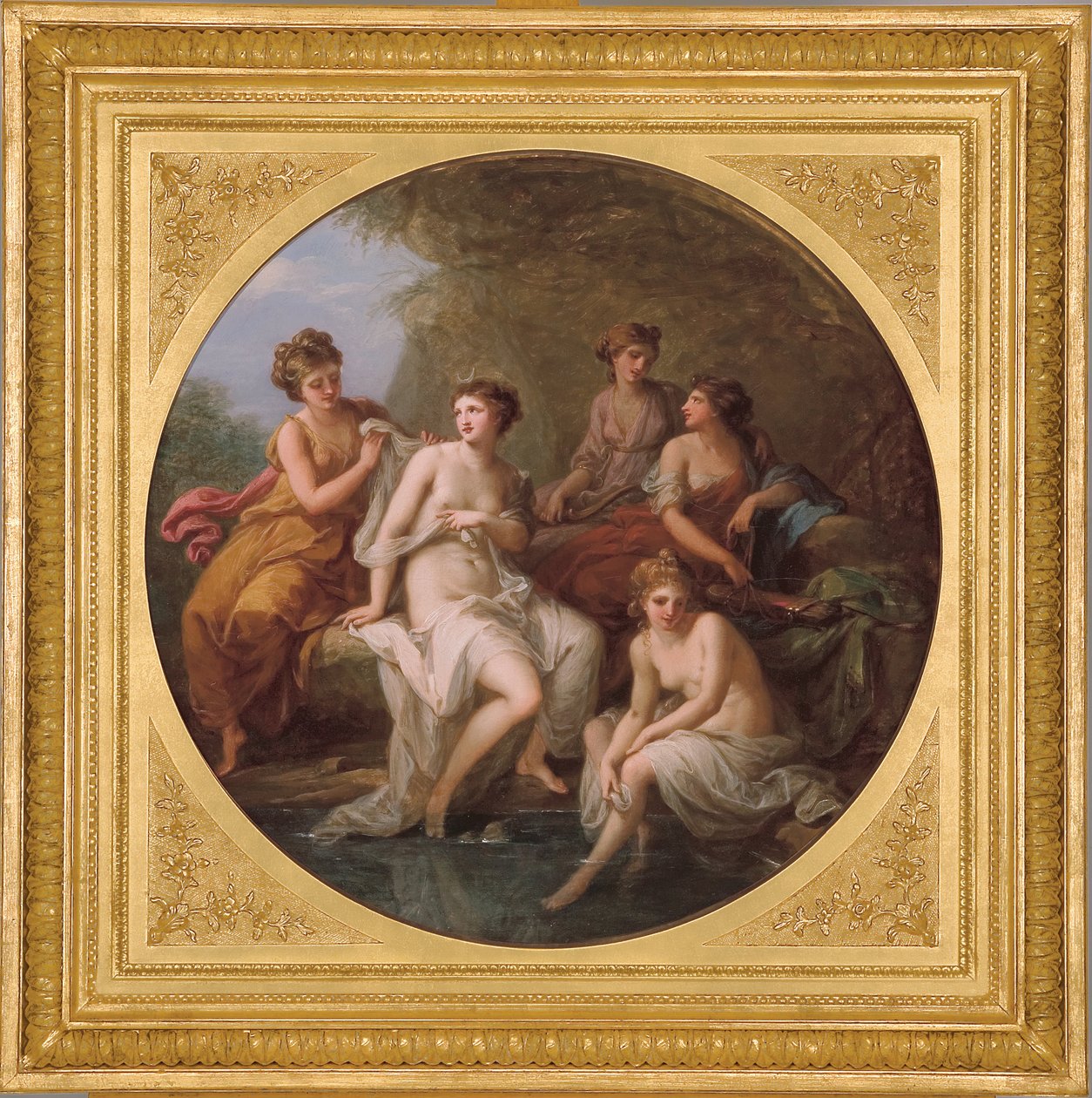 Diana e suas ninfas tomando banho de Angelica Kauffmann