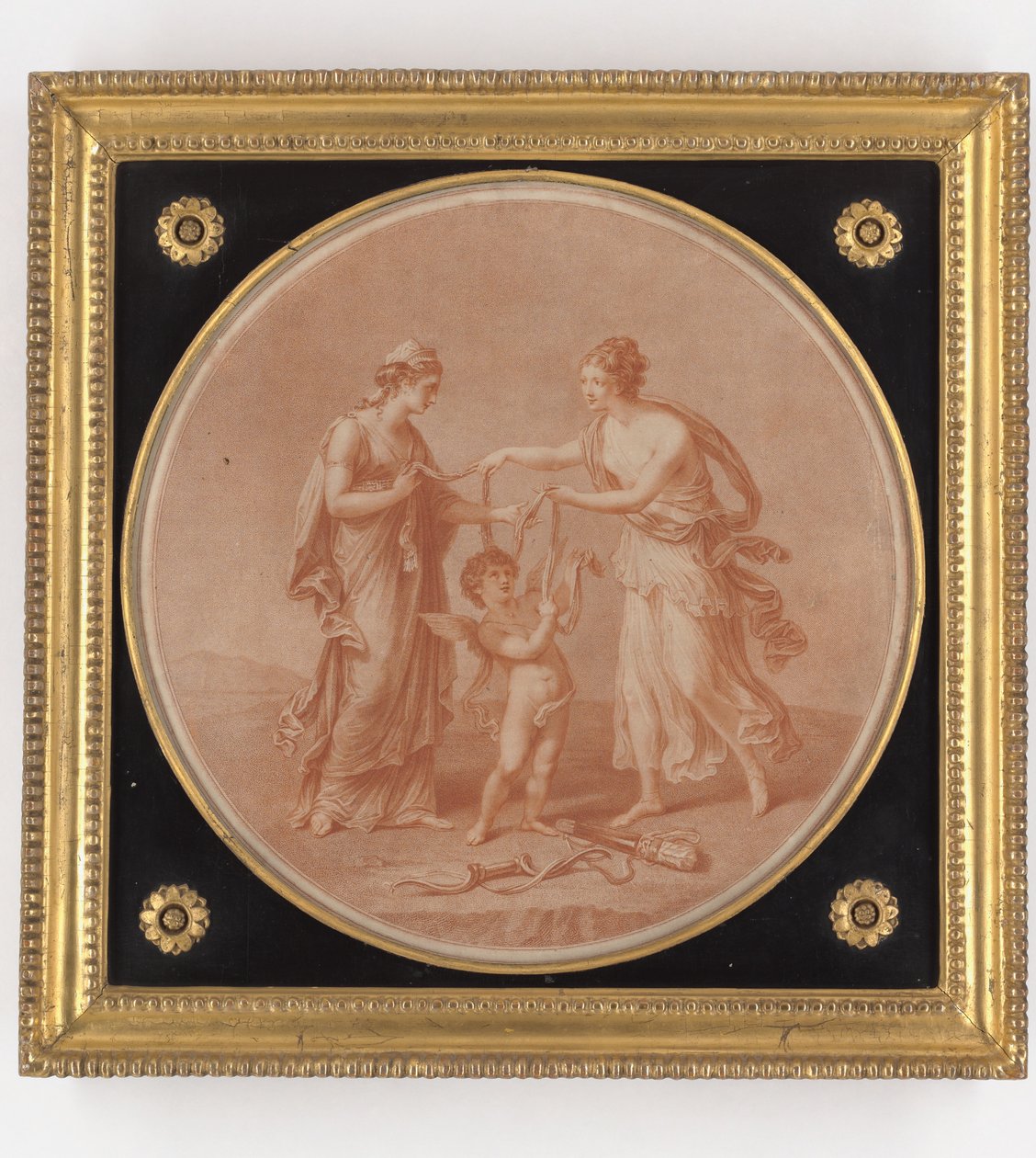 Juno, Vênus e Cupido, impressão feita por William Wynne Ryland, 1777 (stipple engraving) de Angelica Kauffmann