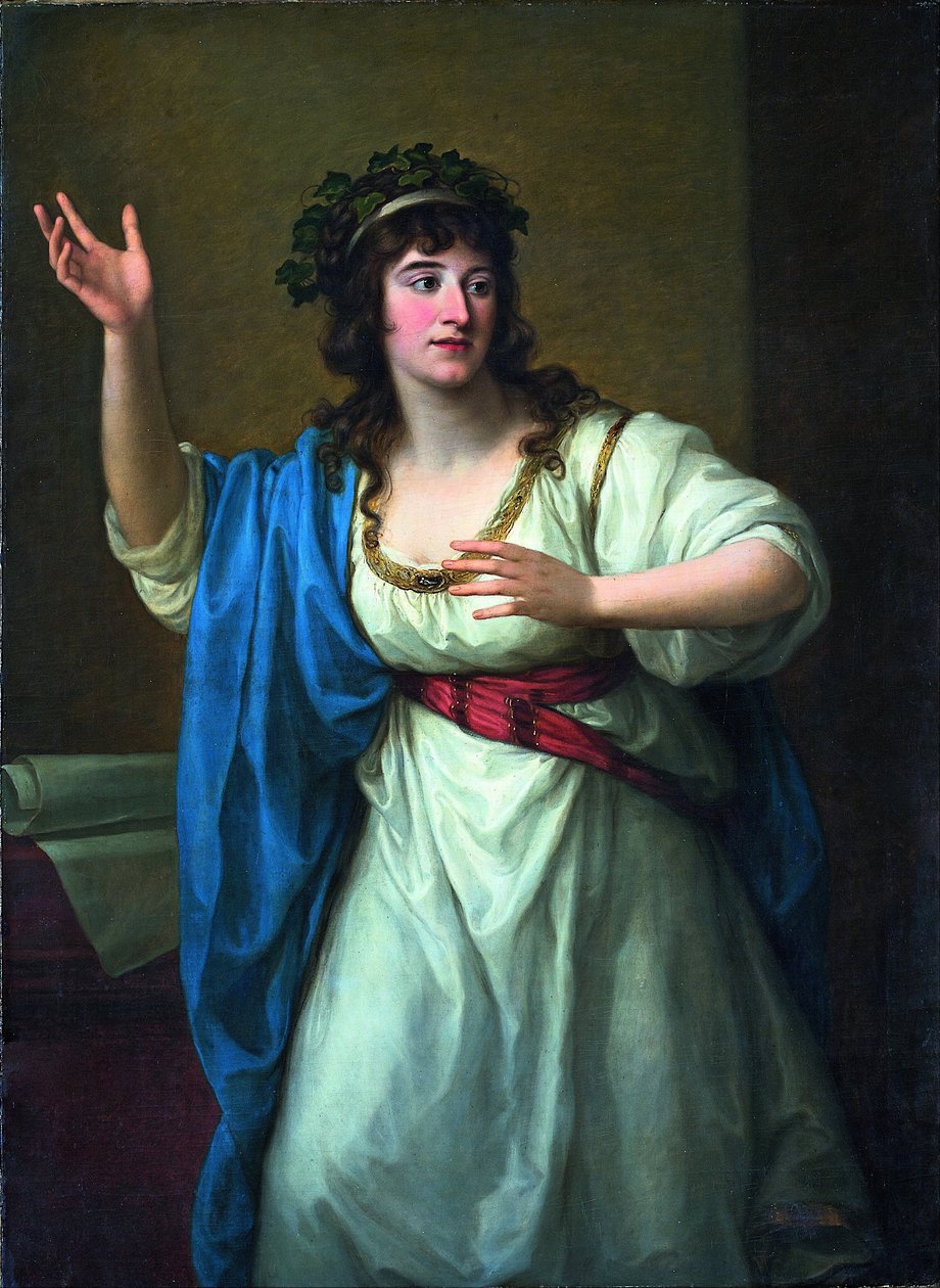 Retrato do Improviso Virtuoso Teresa Bandettini-Landucci de Lucca de Angelica Kauffmann