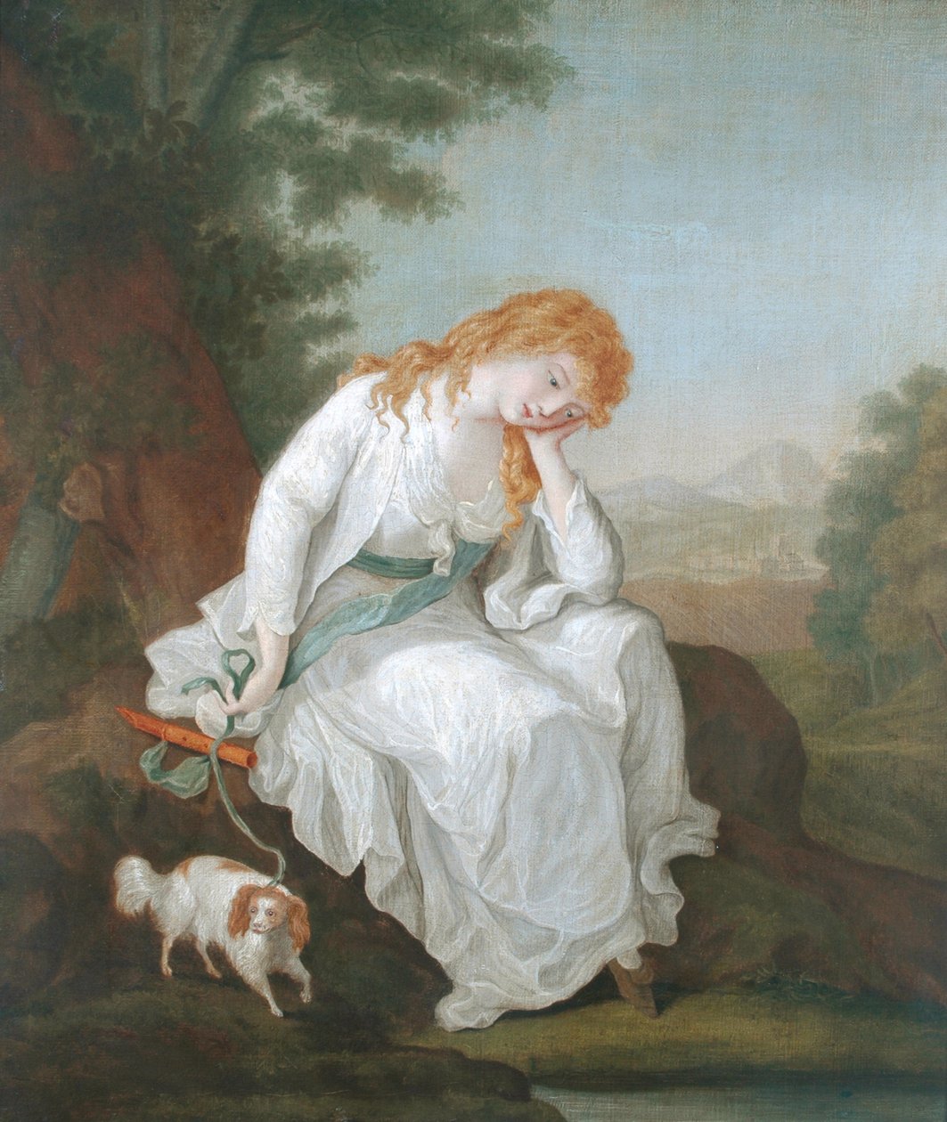 Possivelmente Maria de Moulines da "Viagem Sentimental" de Sterne, 1766-81 de Angelica Kauffmann