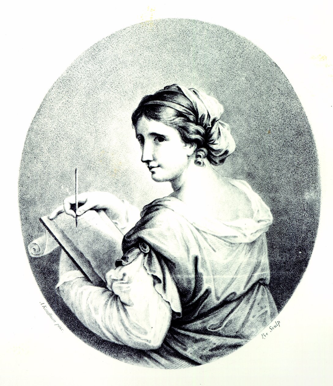Safo, gravado por Pye, 1774 de Angelica Kauffmann