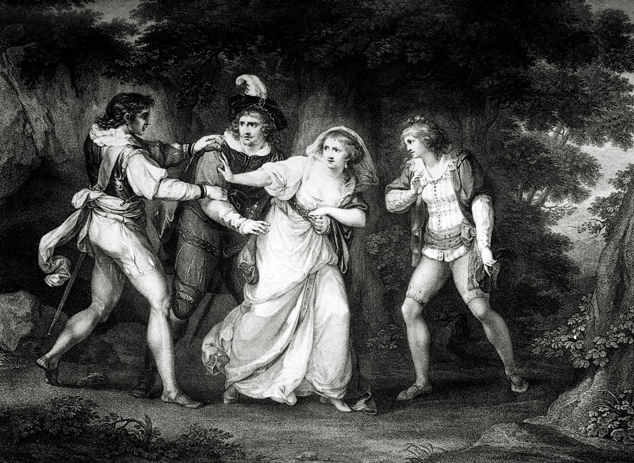 A peça de William Shakespeare de Angelica (after) Kauffman