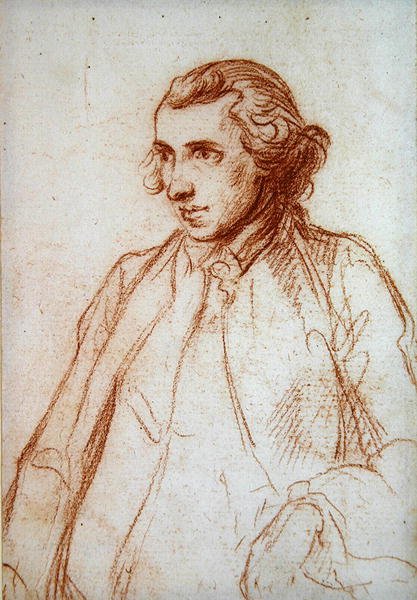 Retrato de um Cavalheiro (giz vermelho) de Angelica (attr. to) Kauffmann