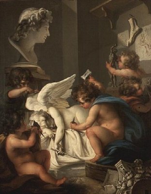 Escultura (óleo sobre tela) de Angelica (attr. to) Kauffmann