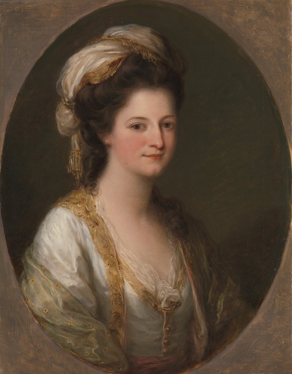 Retrato de uma mulher, tradicionalmente identificada como Lady Hervey de Angelica Kauffmann