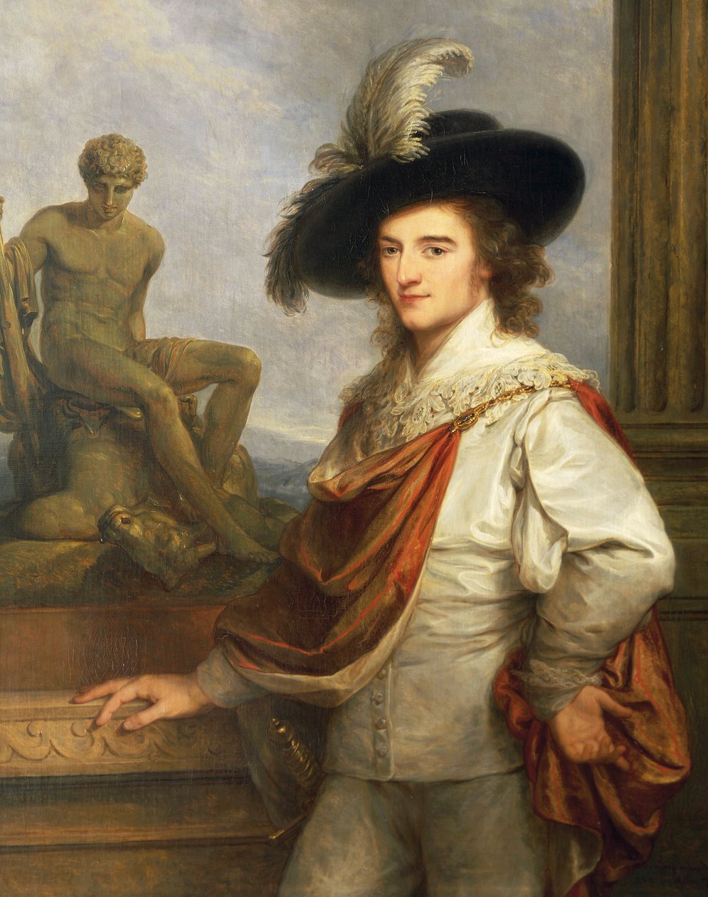 Áustria, Viena, óleo sobre tela retrato de colecionador austríaco, Joseph Johann Graf Fries de Angelica Kauffmann