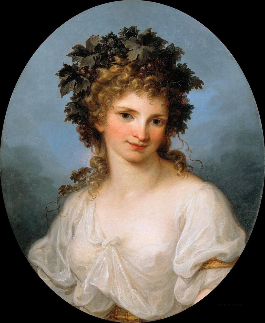 "Autoportrait en bacchante" (Auto-retrato como Bacchante) Peinture d