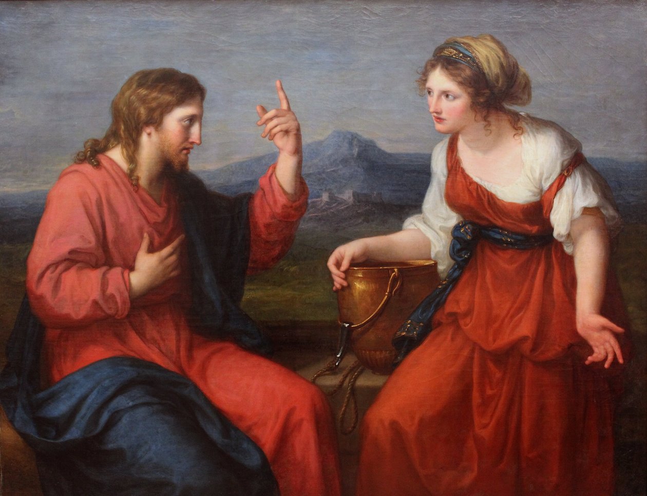 Cristo e a Mulher Samaritana de Angelica Kauffmann