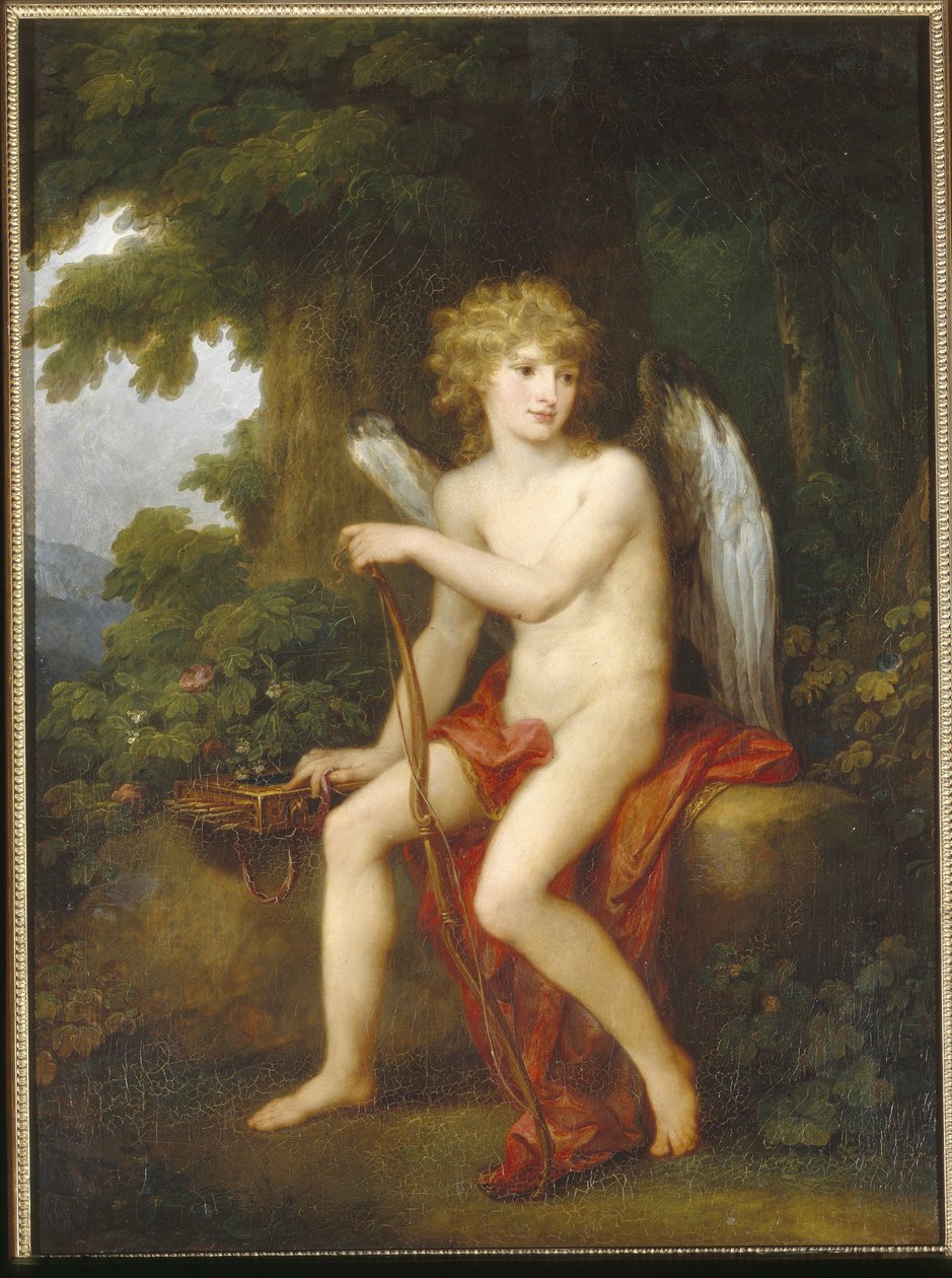 Le comte Henryk Lubomirski (1777-1850) e Cupidon - Peinture de Angelika Kauffmann (1741-1807), huile sur toile de Angelica Kauffmann