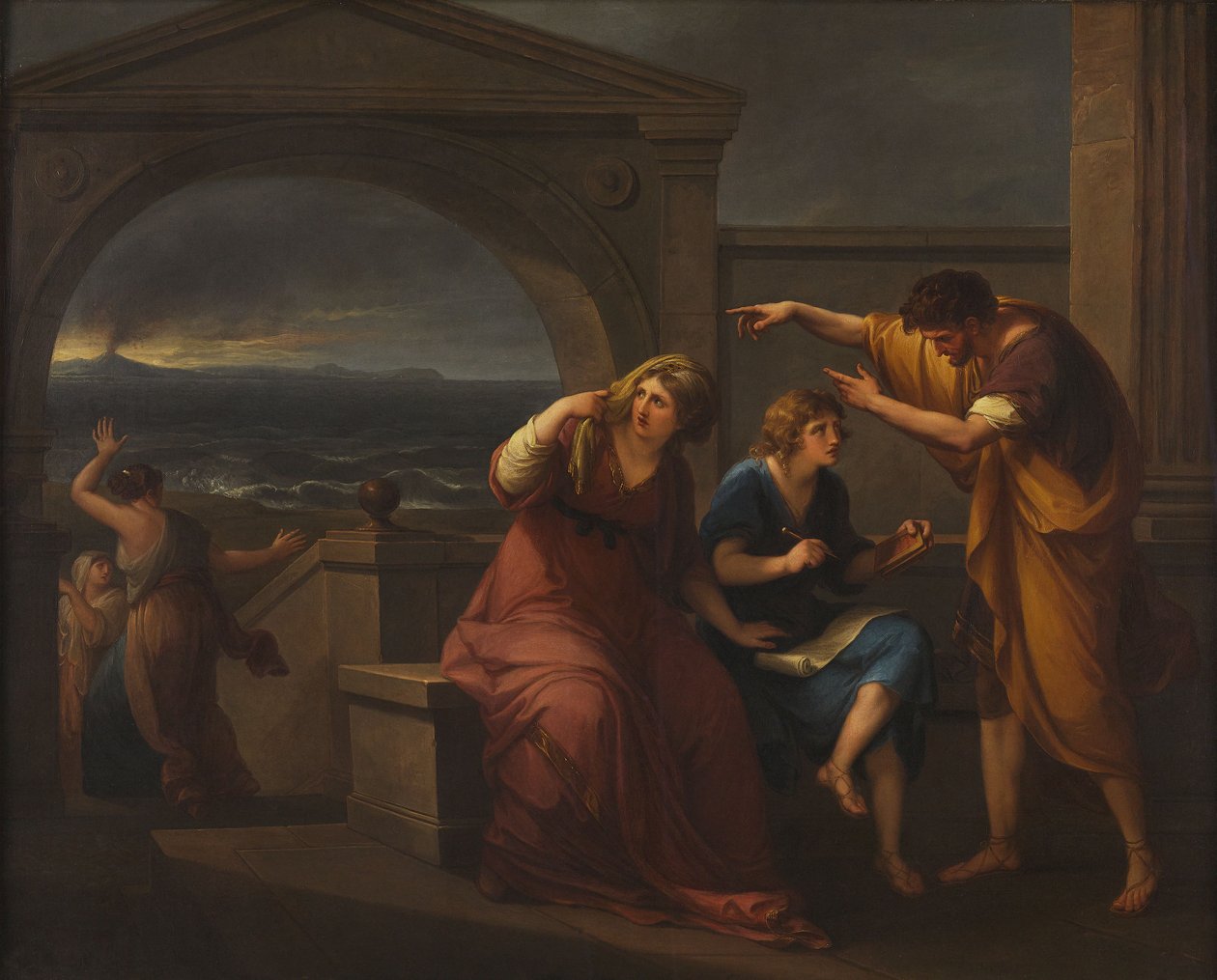 Plinio, o Jovem, e a sua mãe em Miseno, 79 d.C. de Angelica Kauffmann