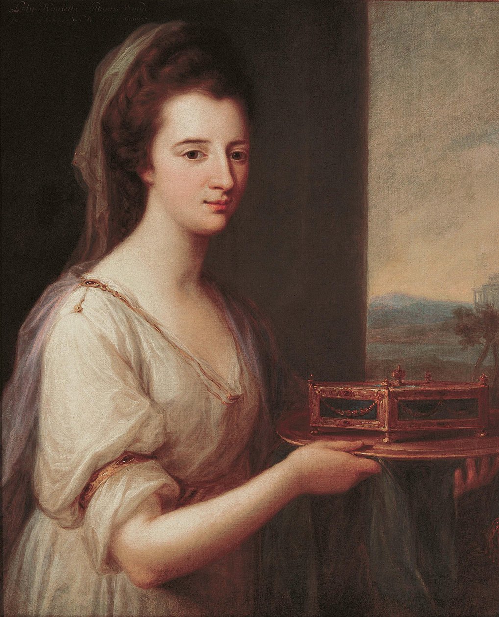 Retrato da senhora Henrietta Williams-Wynn, ca 1769. de Angelica Kauffmann