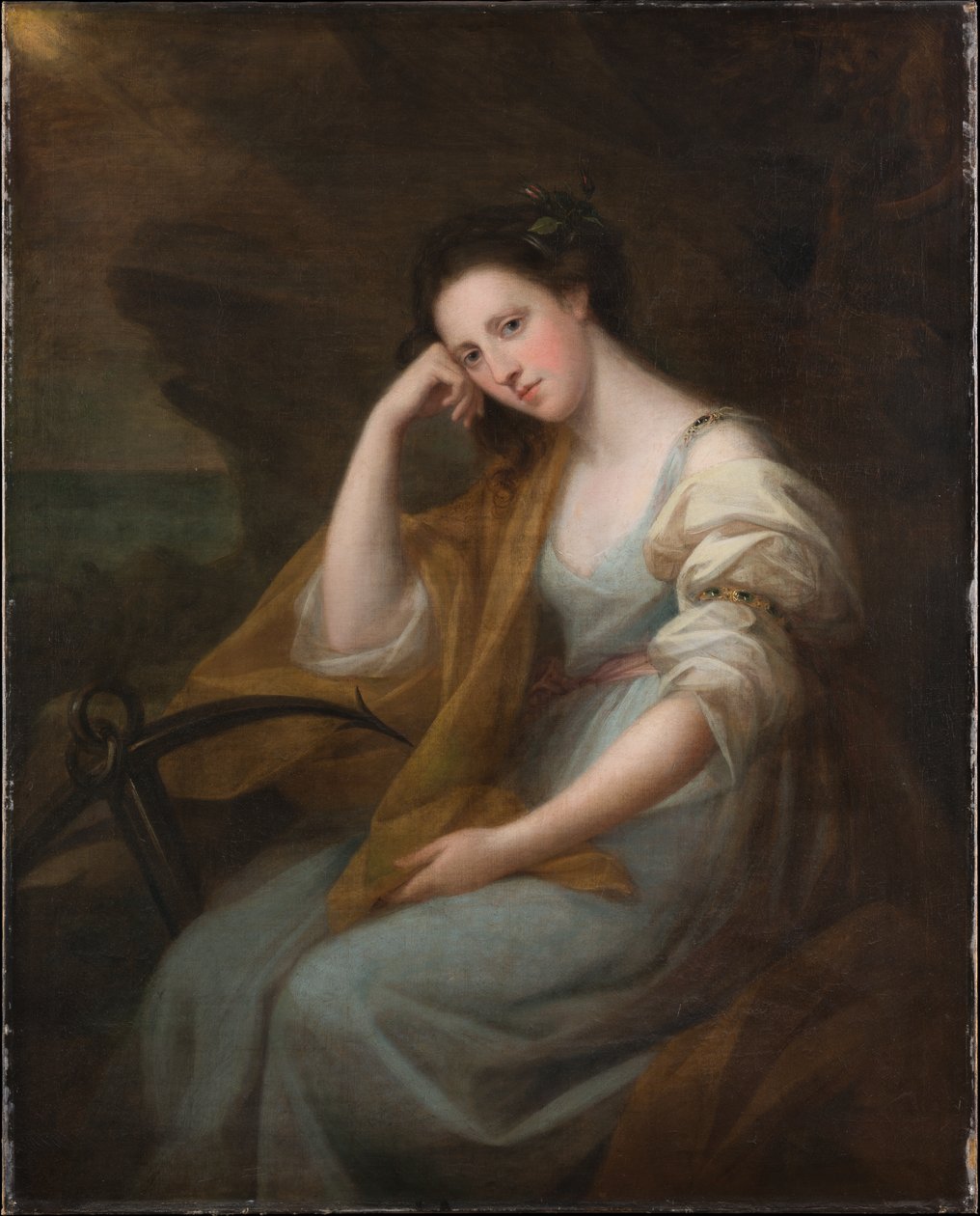 Retrato de Lady Louisa Leveson-Gower (1749/50-1827), mais tarde Baronesa Macdonald, na personificação de Spes de Angelica Kauffmann