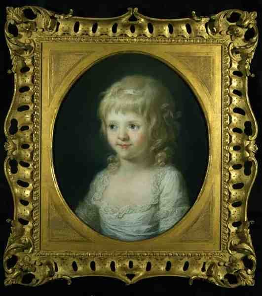 Retrato de Miss Francis Lust (óleo sobre tela) de Angelica Kauffmann