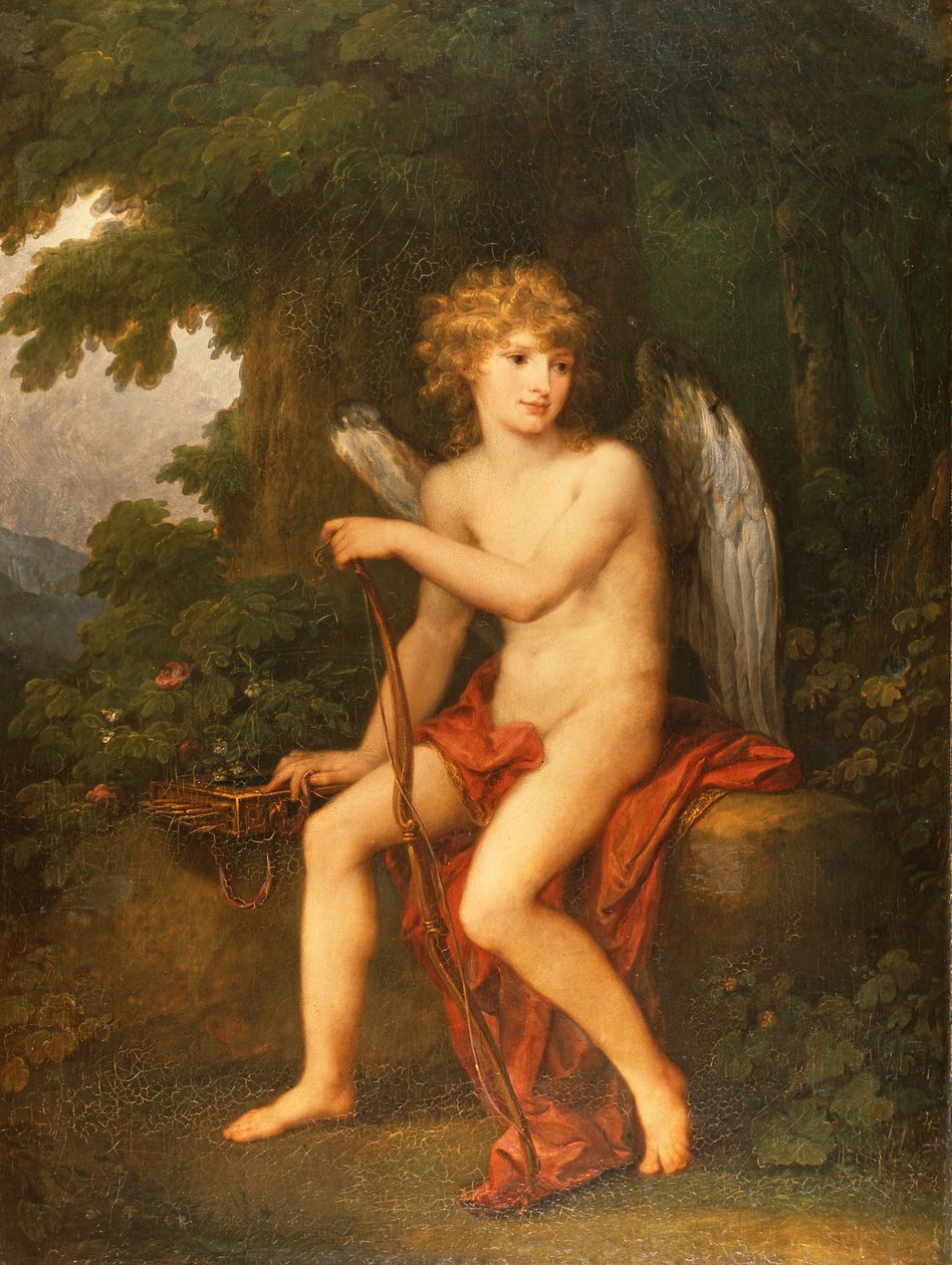 Retrato do príncipe Henryk Lubomirski como Cupido, 1786 de Angelica Kauffmann