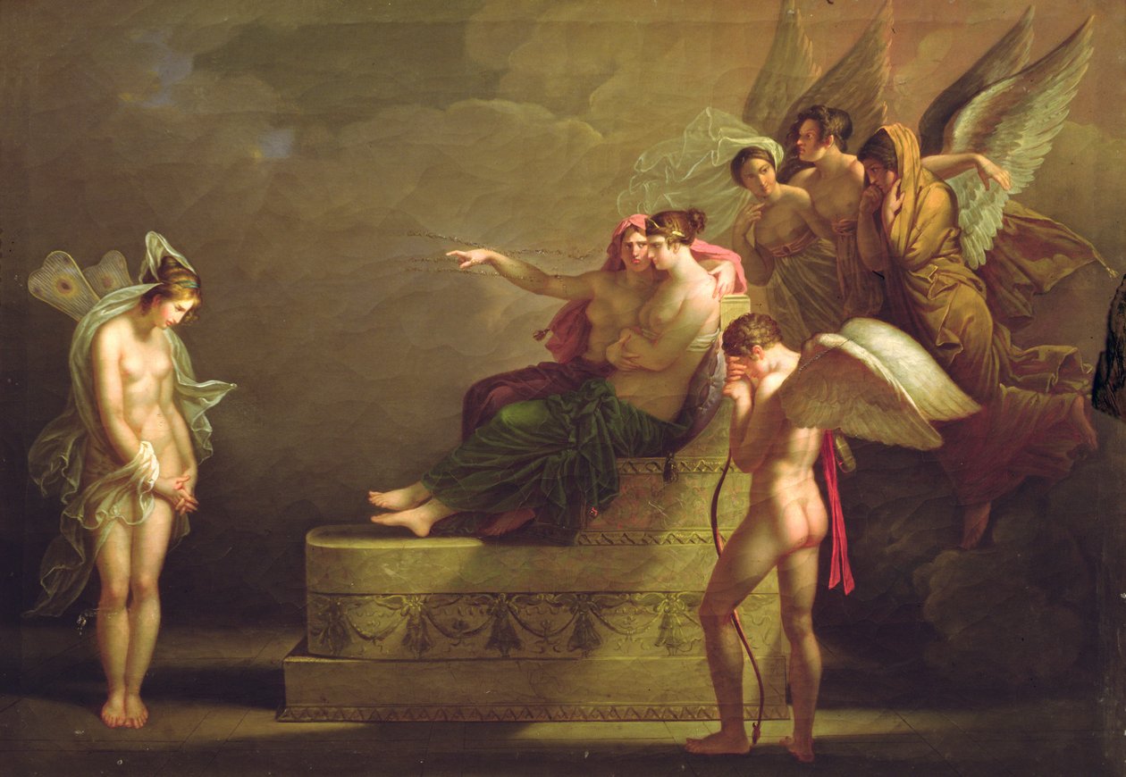 Cena da lenda do amor e da psique de Angelica Kauffmann