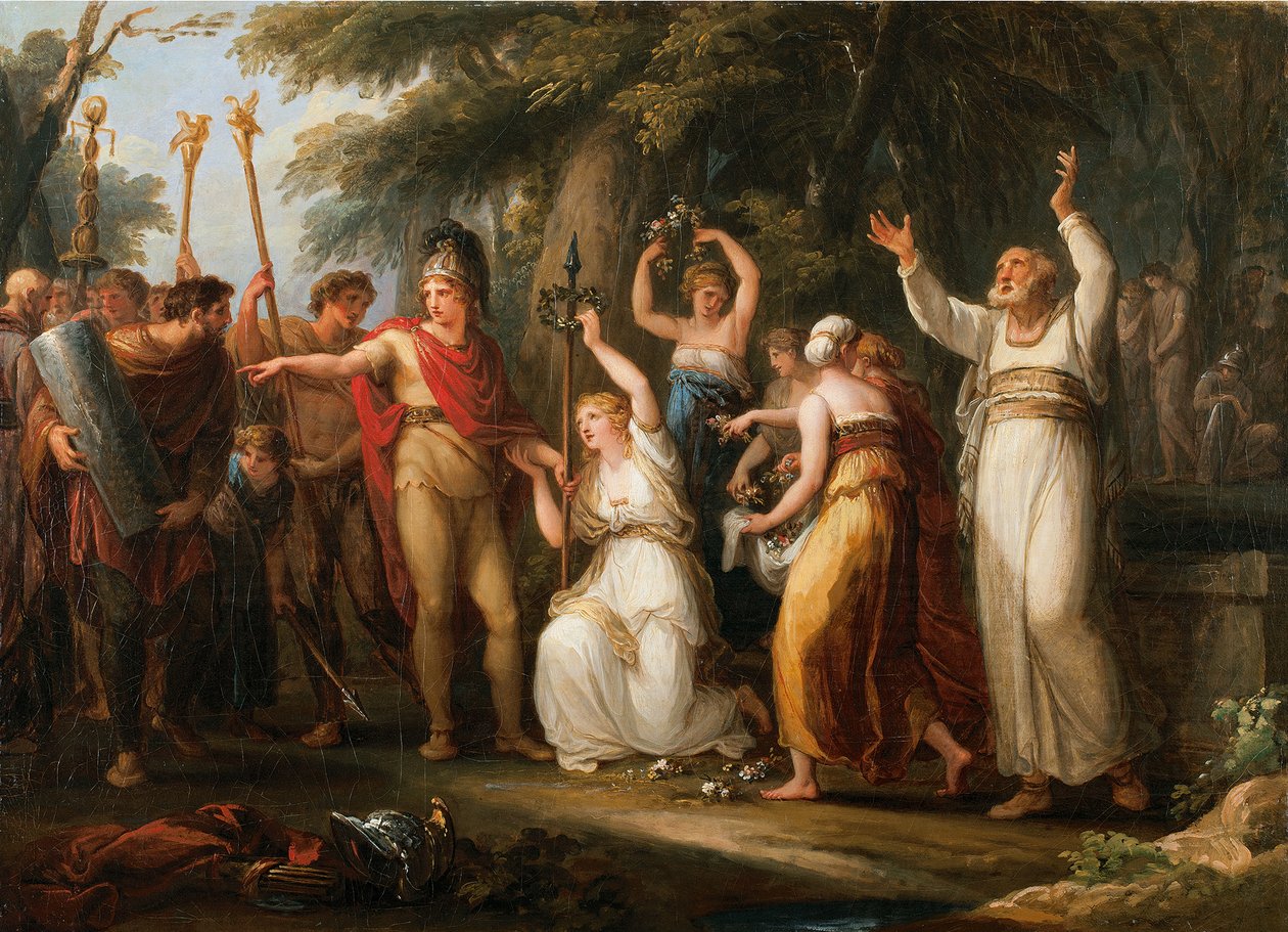 Thusnelda Crowning Hermann, 1785 de Angelica Kauffmann