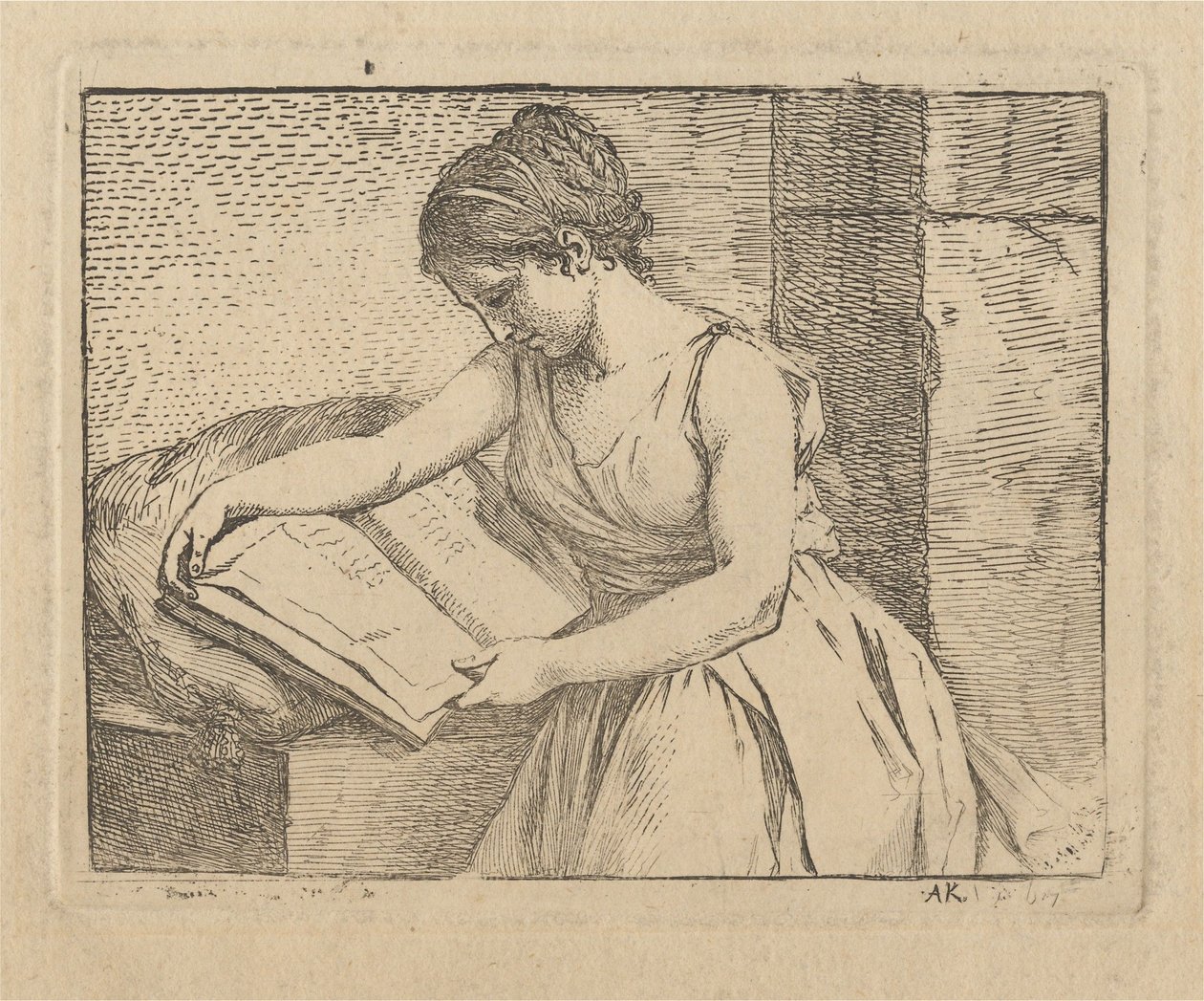 Mulher a ler de Angelica Kauffmann