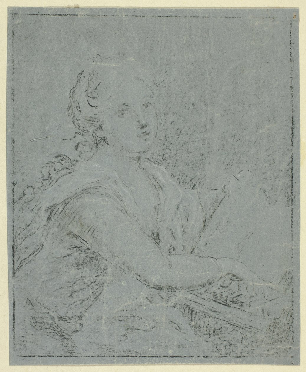 Mulher em Spinet de Angelica Kauffmann