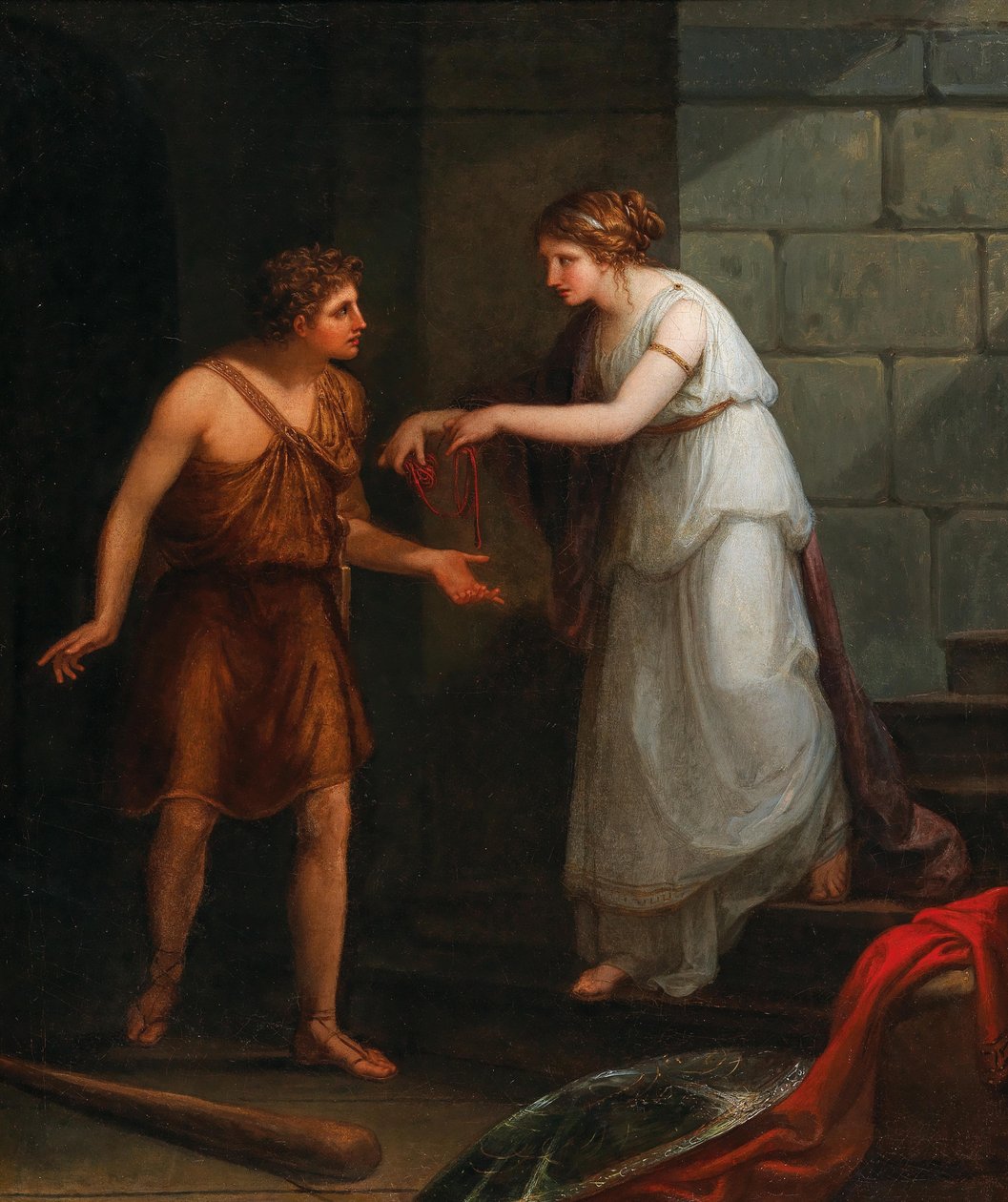 Teseu e Ariadne. de Angelica Kauffmann