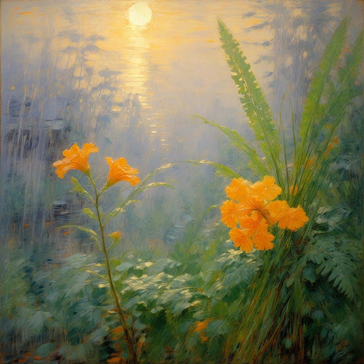 Florais 101, c.2024 (óleo sobre tela) de Angelita Hawke