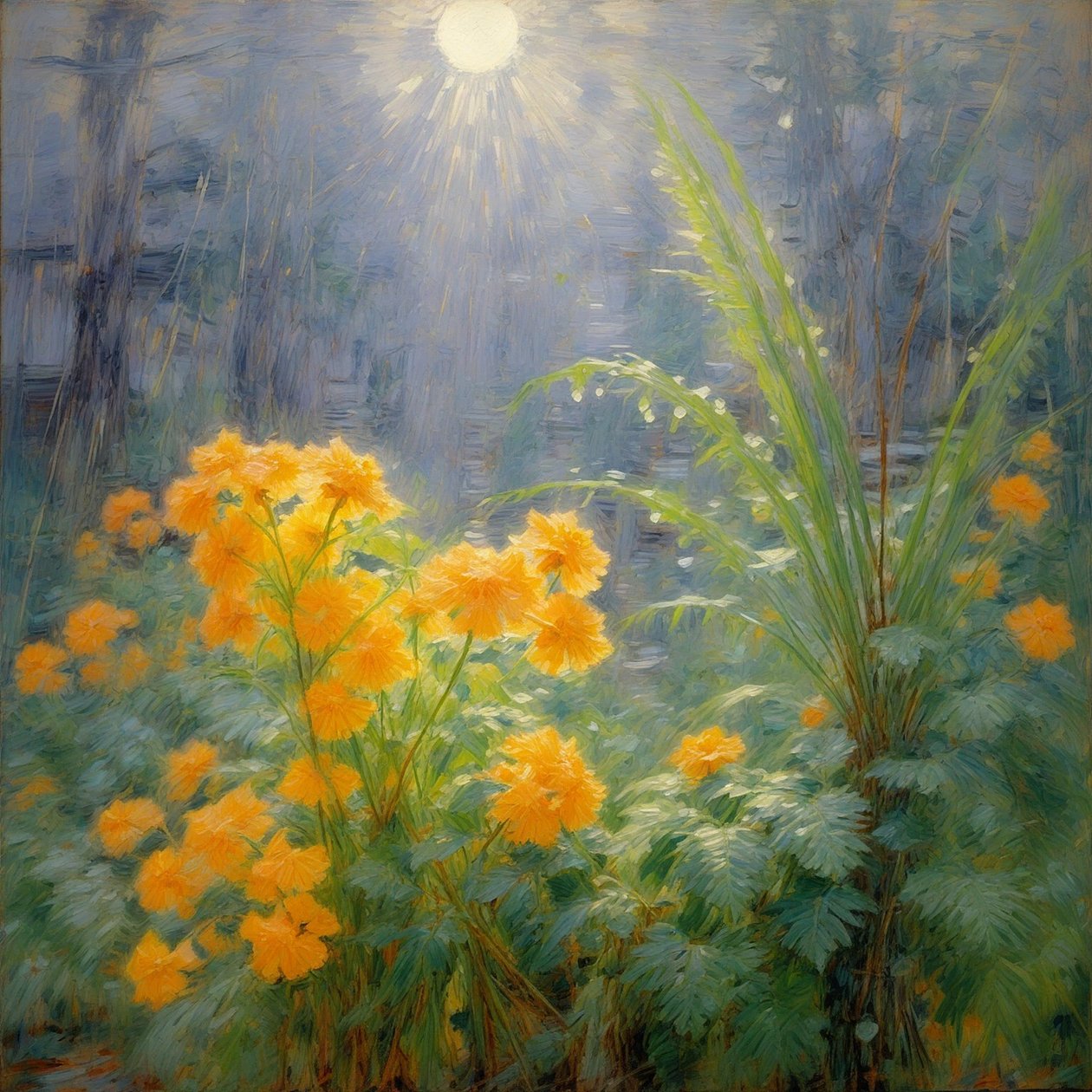 Florais 104, c.2024 (óleo sobre tela) de Angelita Hawke