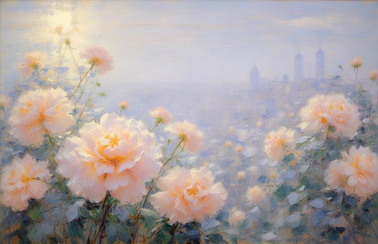 Florais 26, c.2021 (óleo sobre tela) de Angelita Hawke