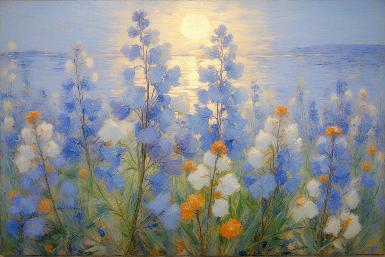Florais 28, c.2021 (óleo sobre tela) de Angelita Hawke