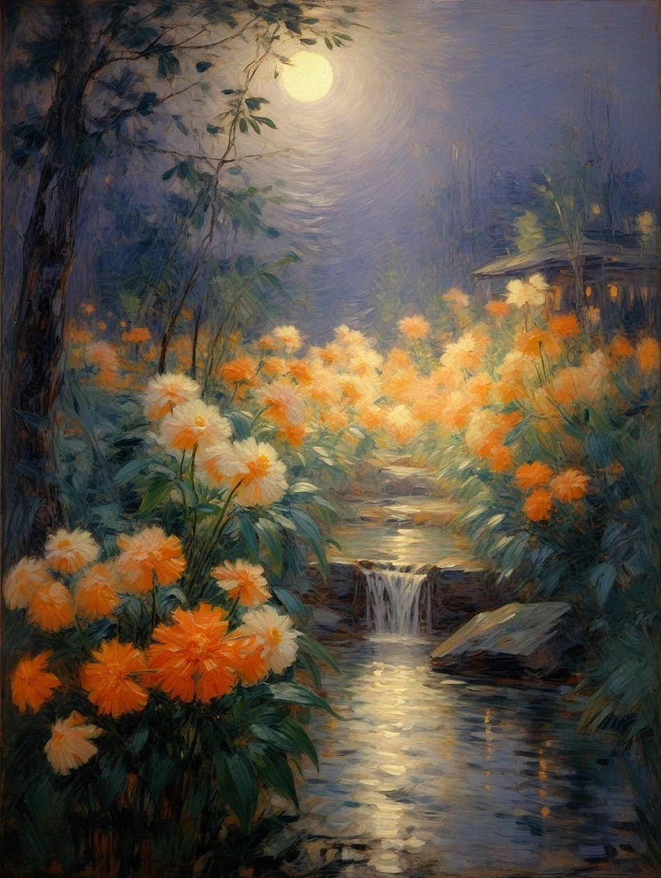 Florais 70, c.2023 (óleo sobre tela) de Angelita Hawke