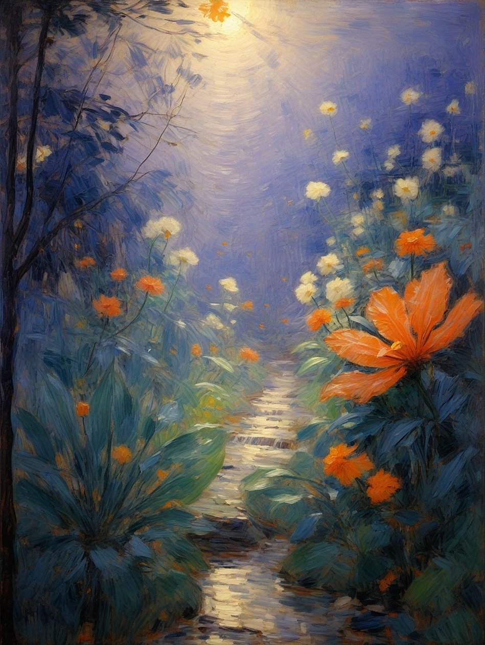Florais 75, c.2023 (óleo sobre tela) de Angelita Hawke
