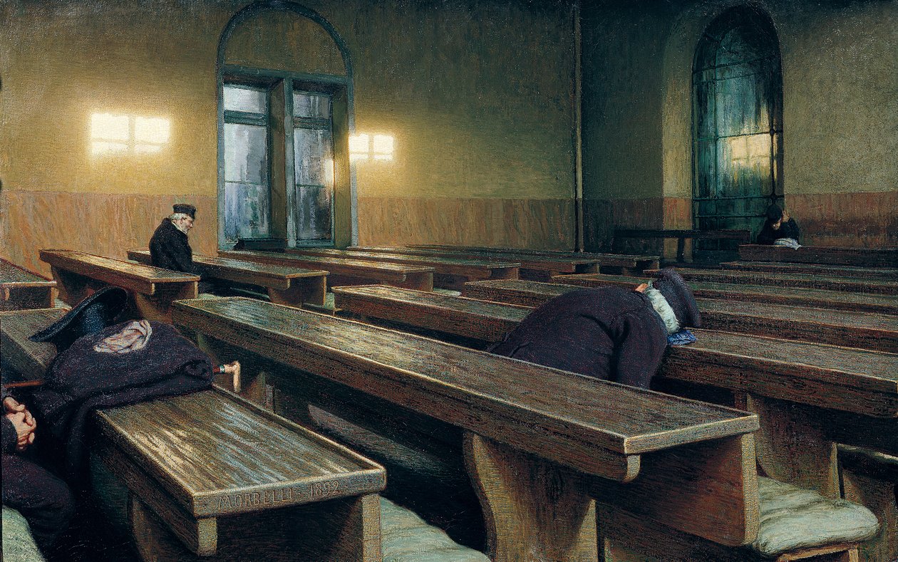Festa no Hotel Pio Trivulzio, 1892 de Angelo Morbelli