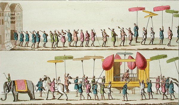 Procissão do Rei da Birmânia, ilustração de 