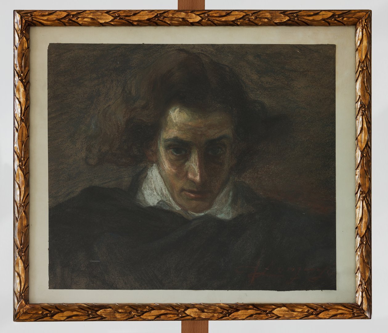 Retrato de um músico (pastel) de Angelo Longanesi