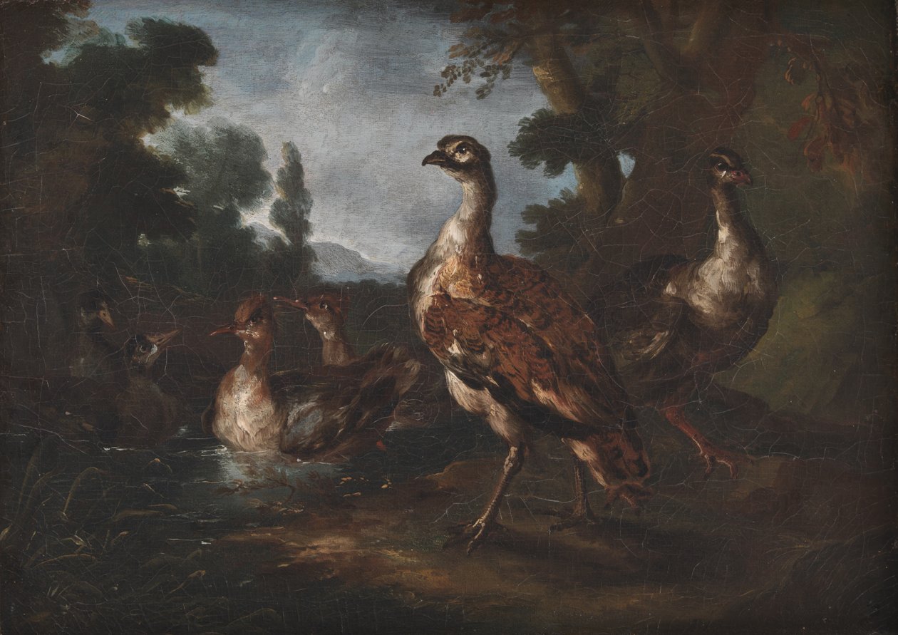 Paisagem com pássaros de Angelo Maria Crivelli