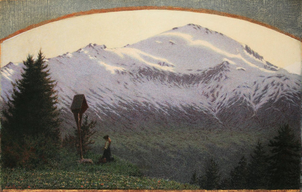 Ave Maria da noite, 1910. de Angelo Morbelli