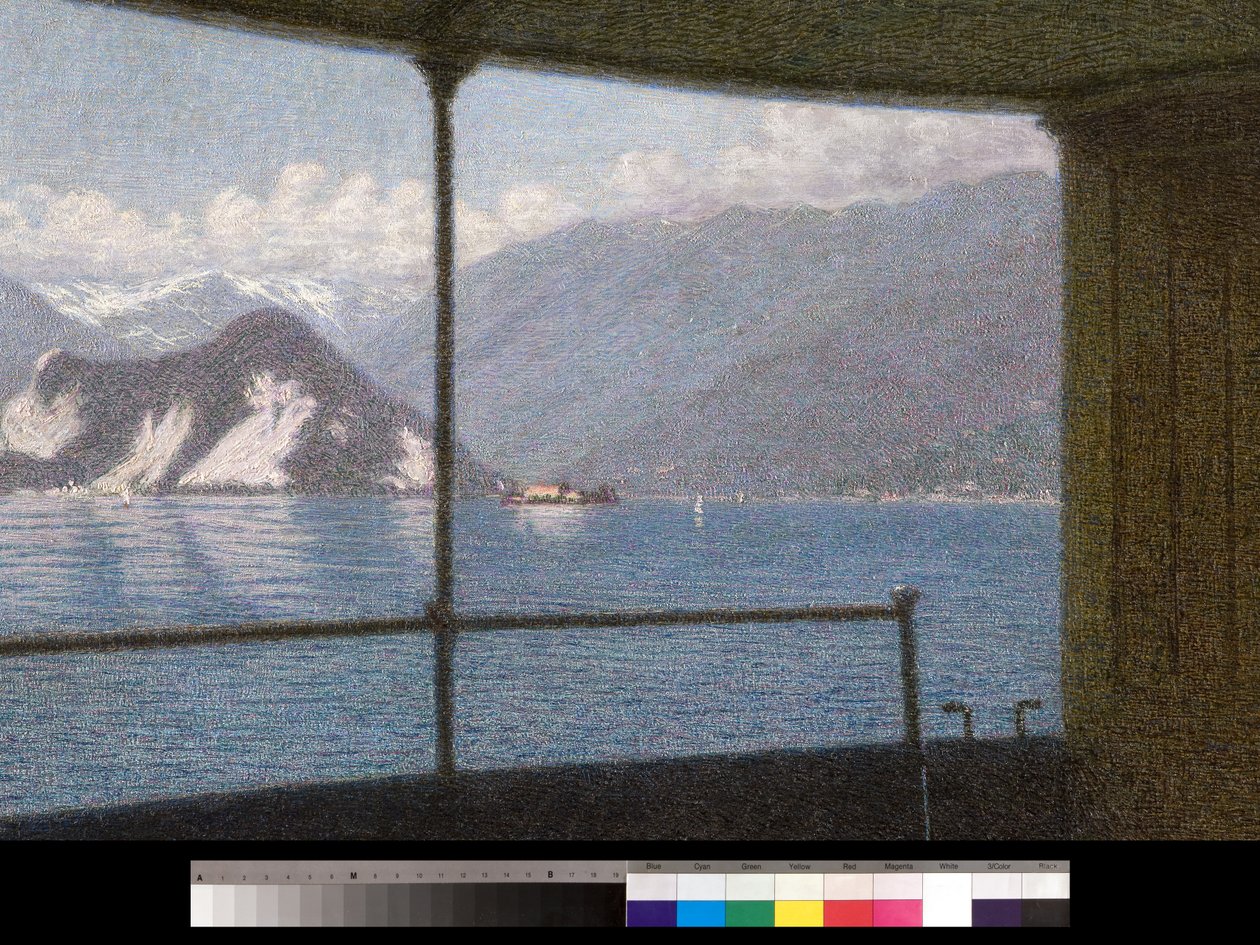 Barco no Lago Maggiore, 1915 de Angelo Morbelli