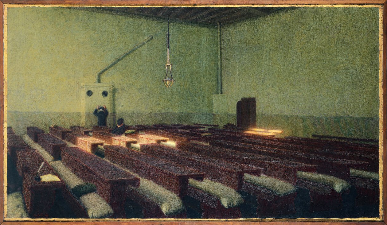 Natal no Pio Albergo Trivulzio de Angelo Morbelli (1854-1919) de Angelo Morbelli