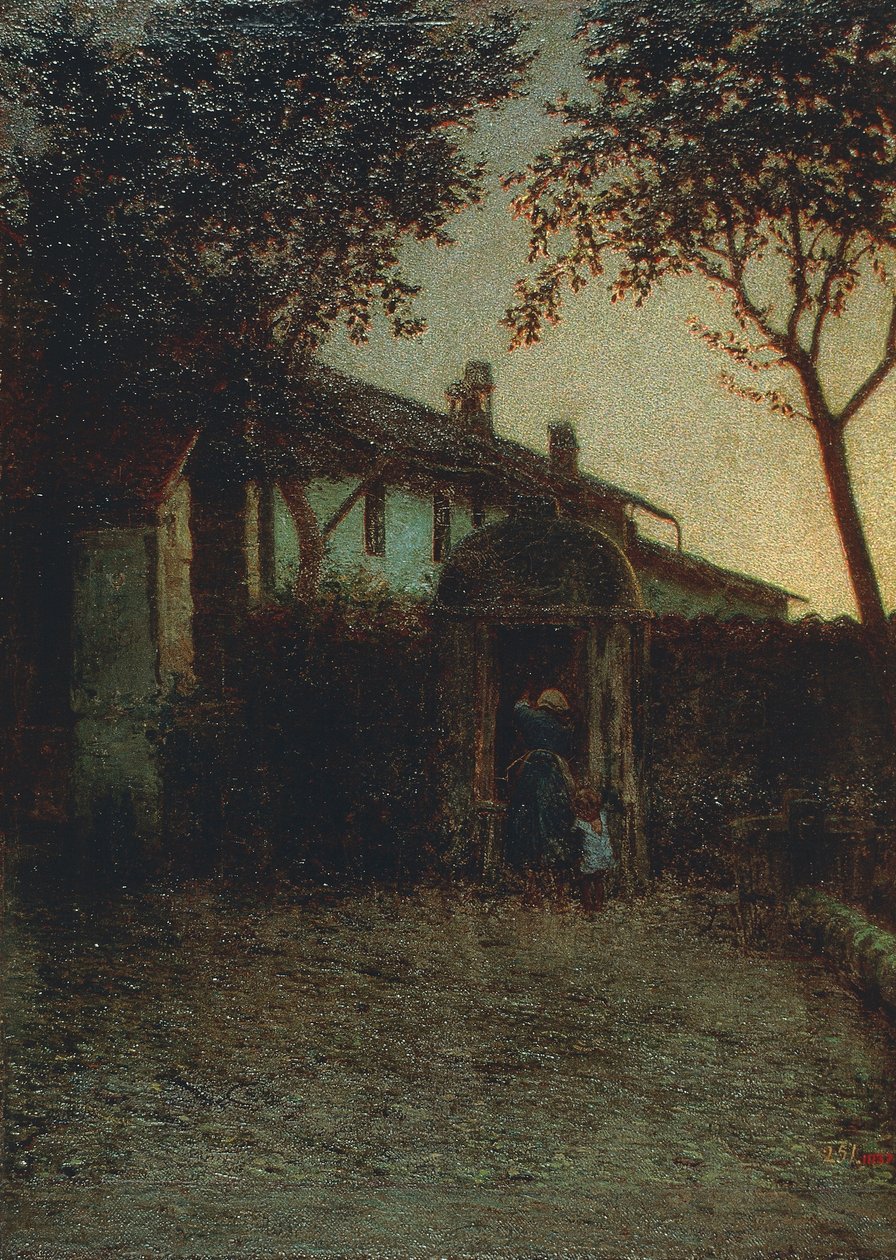 Dawn, por Angelo Morbelli de Angelo Morbelli