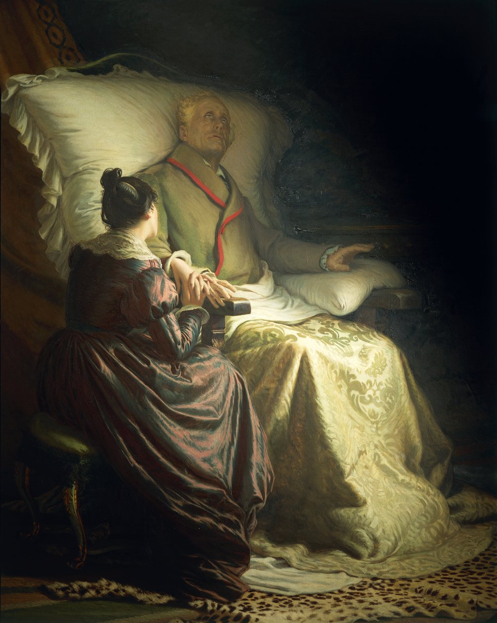 Moribundo Goethe de Angelo Morbelli