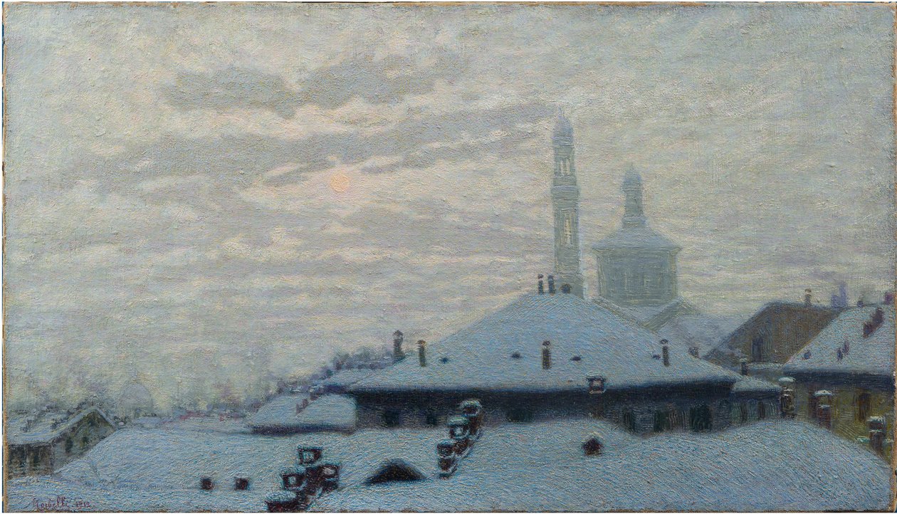 Telhados sob a neve Telhados sob a neve, 1910. de Angelo Morbelli