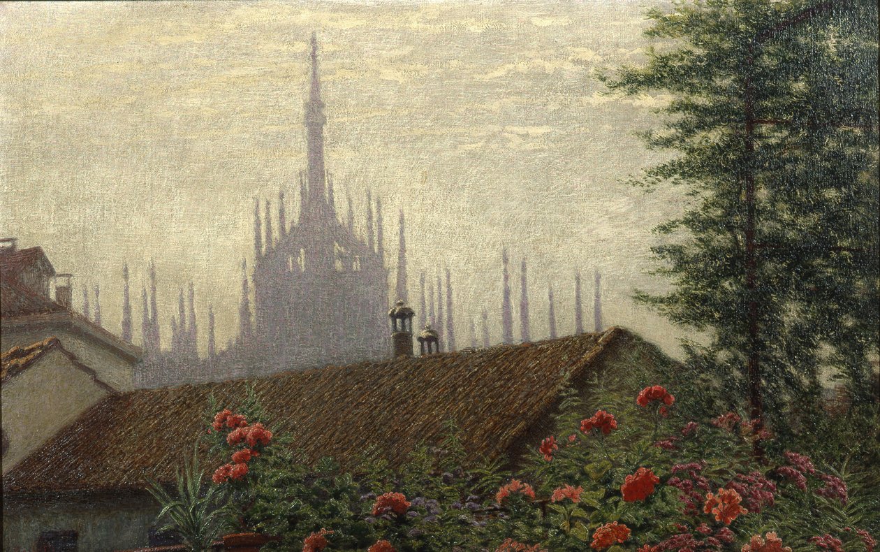As torres do domo, 1900-1901. de Angelo Morbelli