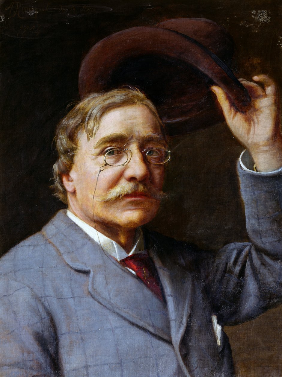 Auto-retrato de Angelo Romagnoli (Florença 1840- depois de 1897) de Angelo Romagnoli