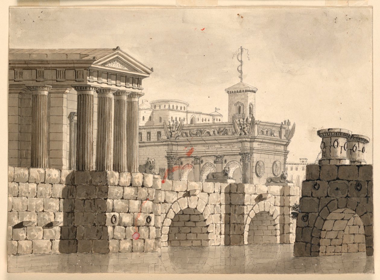 Cenário, Palácios e Rio de Angelo Toselli