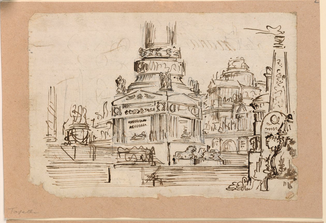 Cenário, Pedestal do Monumento de Angelo Toselli