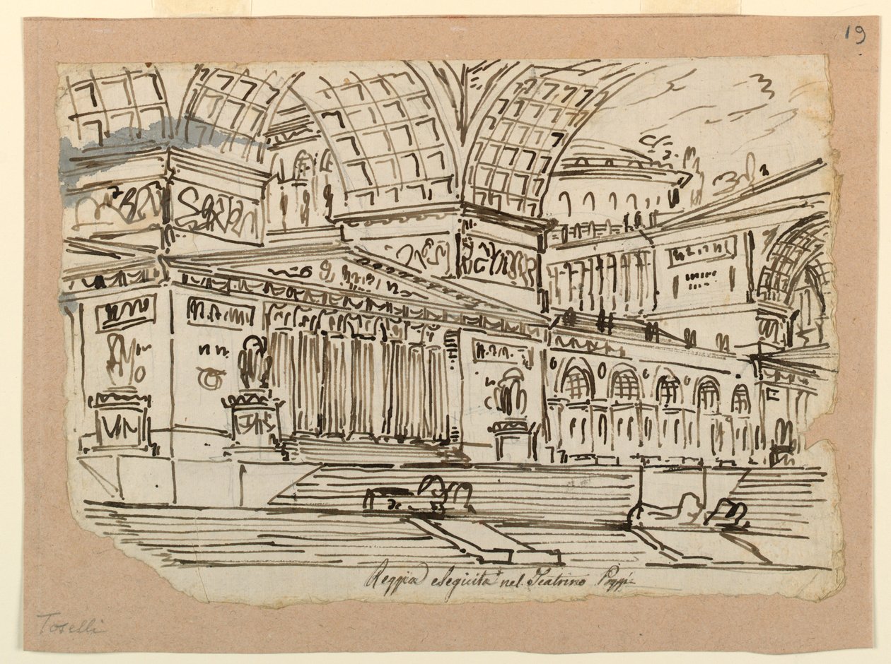Cenário, Palácio Real em Estilo Clássico de Angelo Toselli