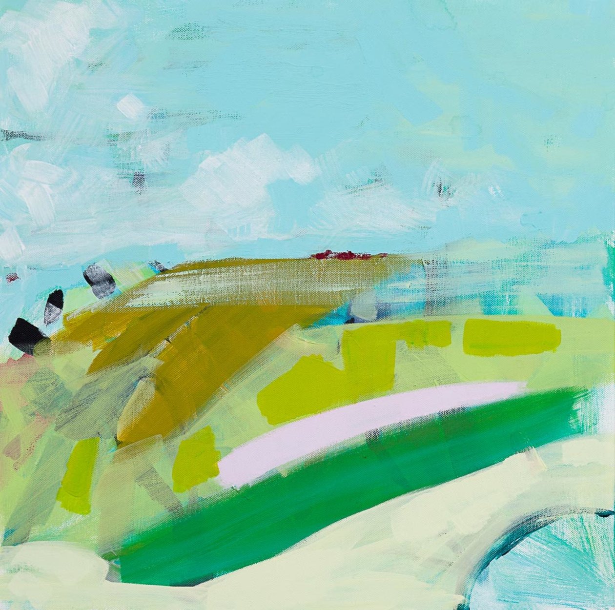 In the Mist, 2015,(acrílico sobre tela) de Angie Kenber