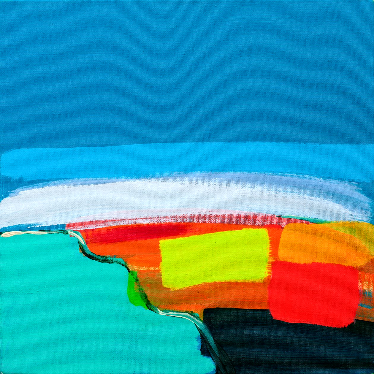 Lime e Red landscape, 2017 de Angie Kenber