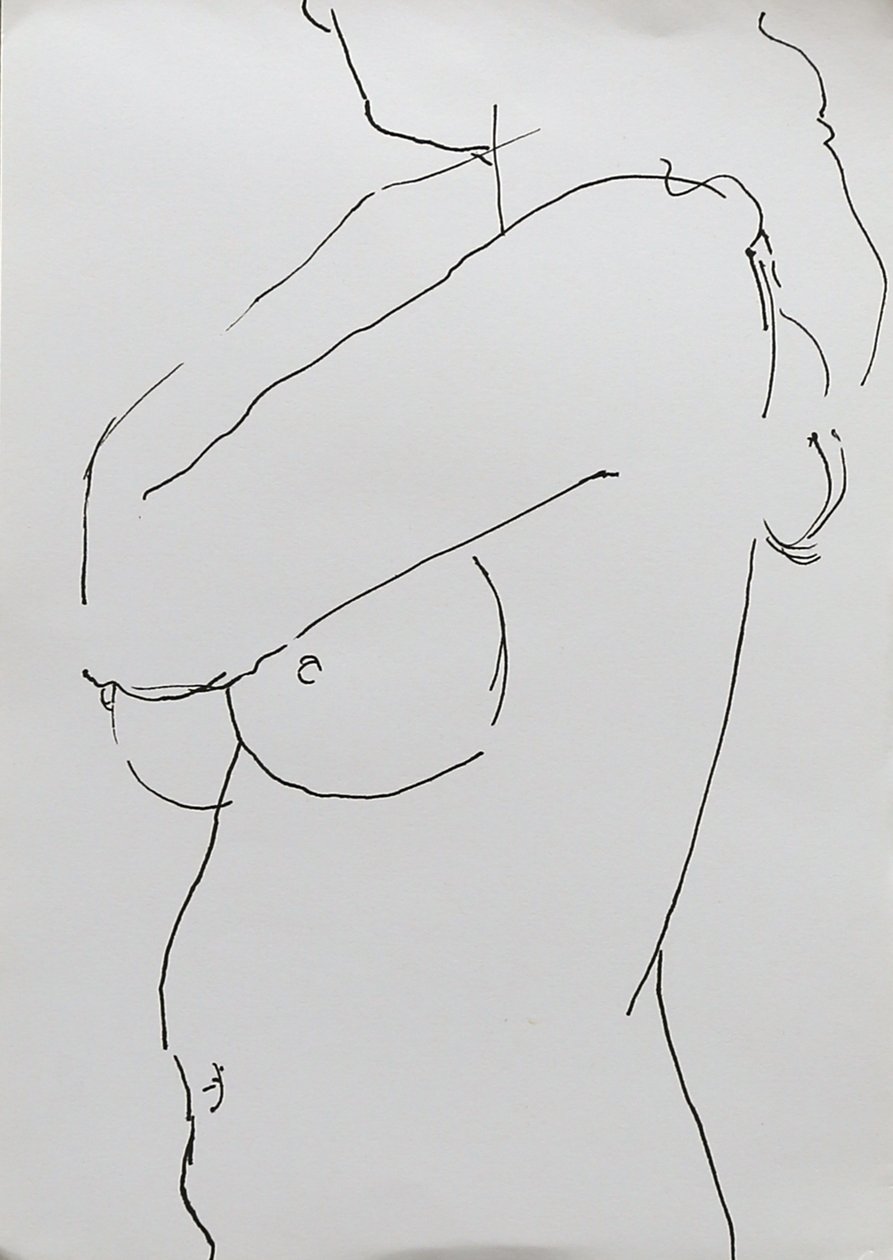 Nua com braço dobrado, 2019 de Angie Kenber