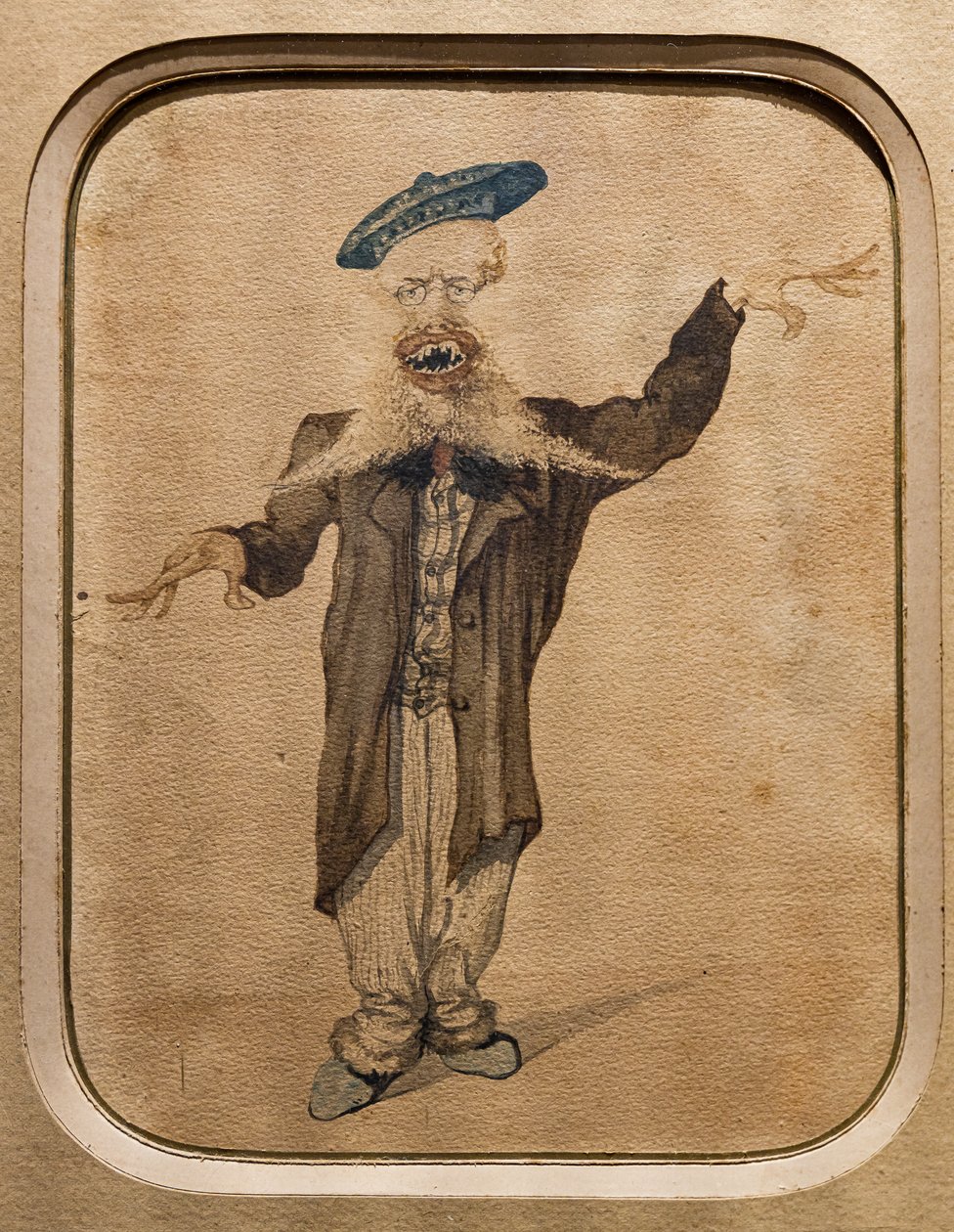 Caricatura de Telemaco Signorini, c.1884 (aguarela sobre papel) de Angiolo Tricca