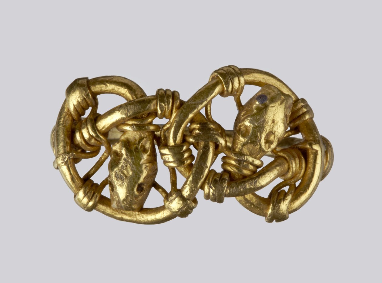 Anel saxão tardio, provavelmente detalhe ouro do século XVIII de 115707 de Anglo Saxon